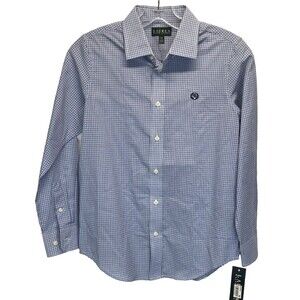 Polo Ralph Lauren Girls Size 12 Dress Shirt Cotton Blend Spread Collar NEW